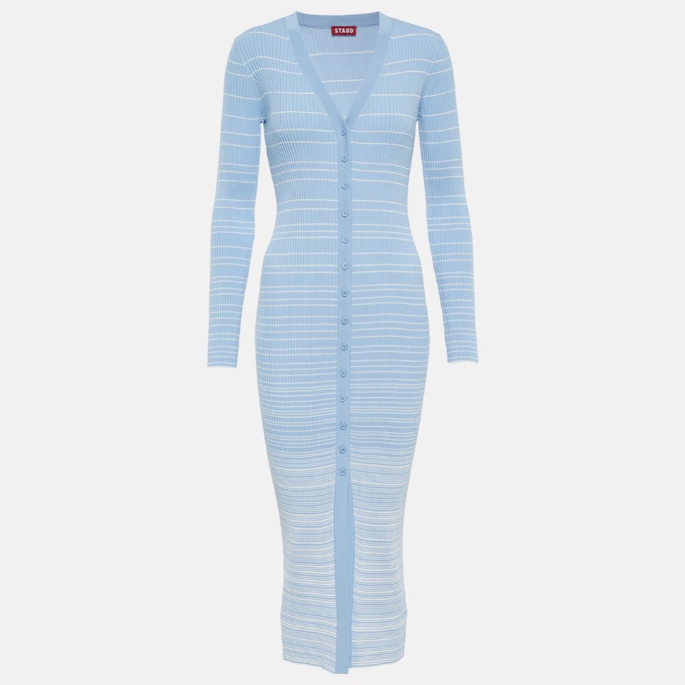 Staud shoko cardigan midi dress